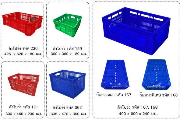 ขายส่งลังพลาสติกโปร่ง